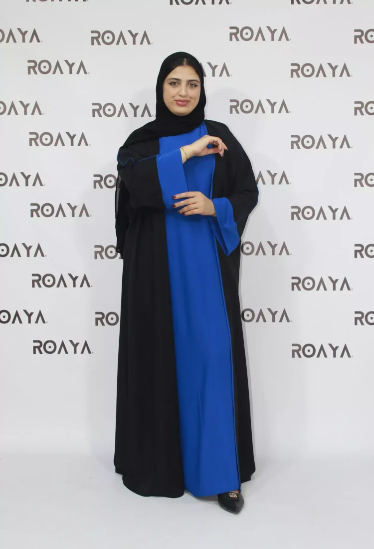 Abaya lalla moulati en bleu roi